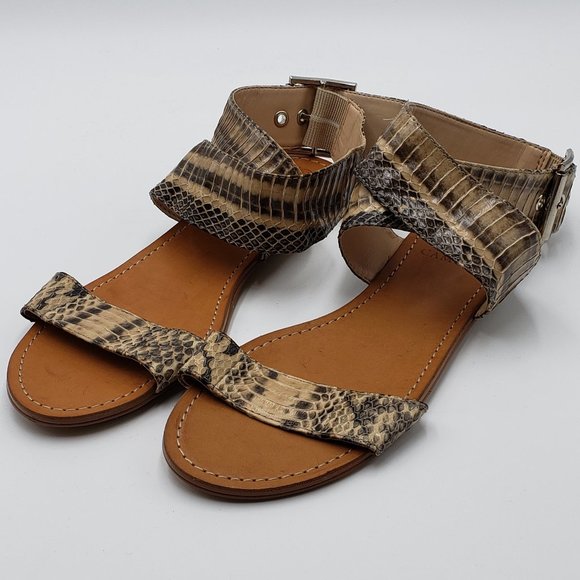 New Vince Camuto Snakeskin Sandals Size 7.5 - Picture 1 of 5